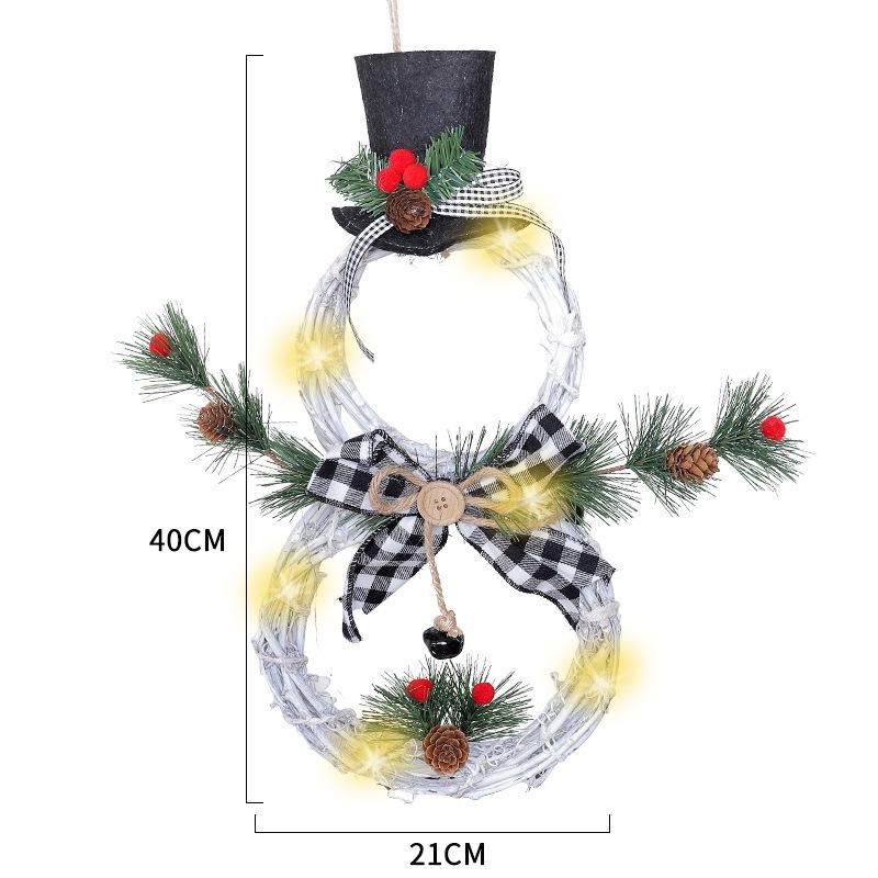 LED Christmas Vine Ring with Lights Festive Garland Decoration for Home, Hotel & Event Displays