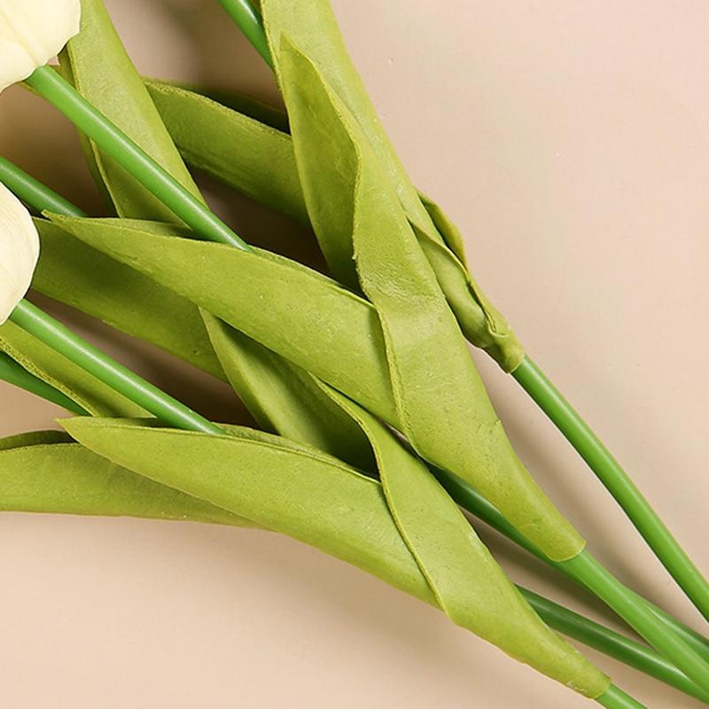 Artificial Tulip Bouquet with Paper Bag Faux Flower Arrangement Simulation Flowers Home Decor Set