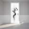 3D Silhouette Door Stickers Set Self Adhesive Door Decal Wall Art PVC Door Mural Decor