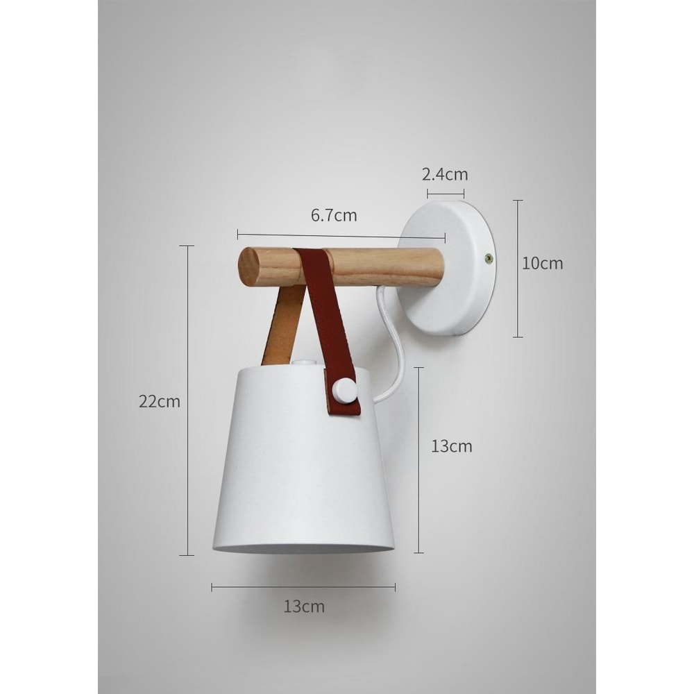 Nordic LED Wall Light Wood Wall Lamp Modern Bedside Sconce Bedroom Decor