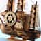 Wooden Music Sailing Boat Music Box Decoration, Creative Wooden Boat Decor Gift for Home and Office