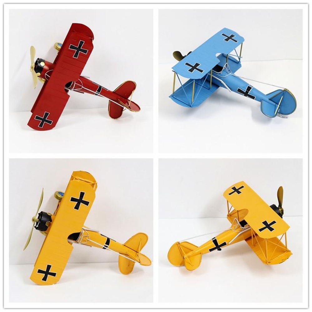 Vintage Wrought Iron Aircraft Model Retro Airplane Decor Collectible Display Piece