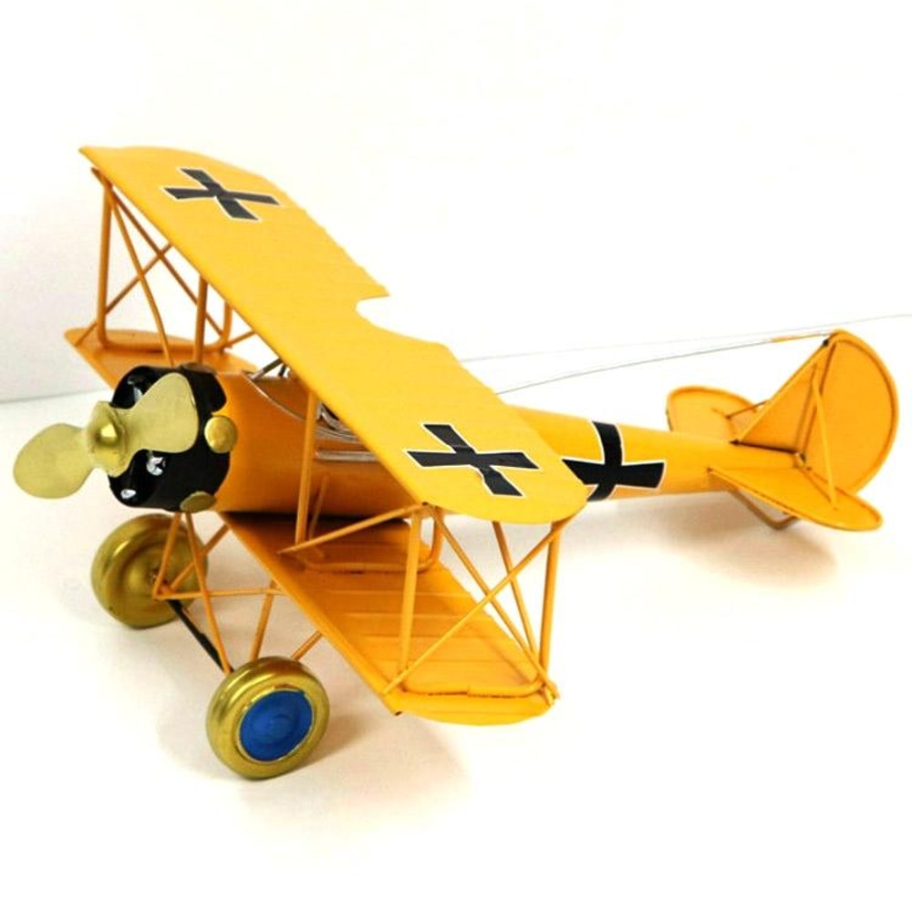 Vintage Wrought Iron Aircraft Model Retro Airplane Decor Collectible Display Piece