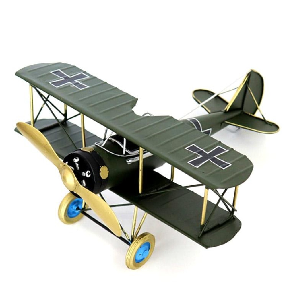 Vintage Wrought Iron Aircraft Model Retro Airplane Decor Collectible Display Piece