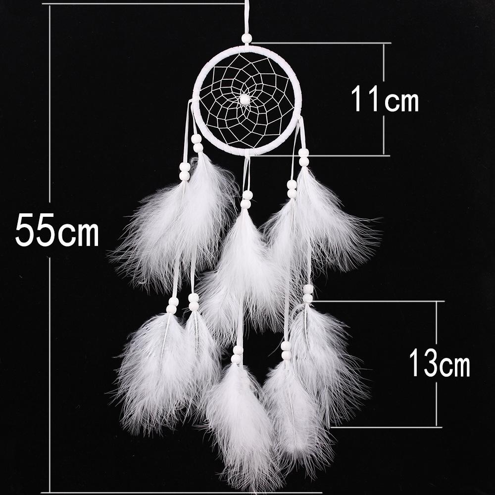 Boho Dream Catcher Car Hanging Ornament Handwoven Feather Wall Decor 7