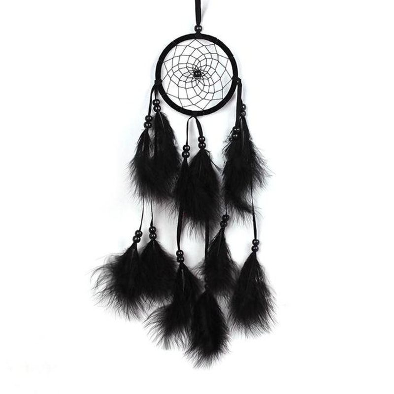 Boho Dream Catcher Car Hanging Ornament Handwoven Feather Wall Decor