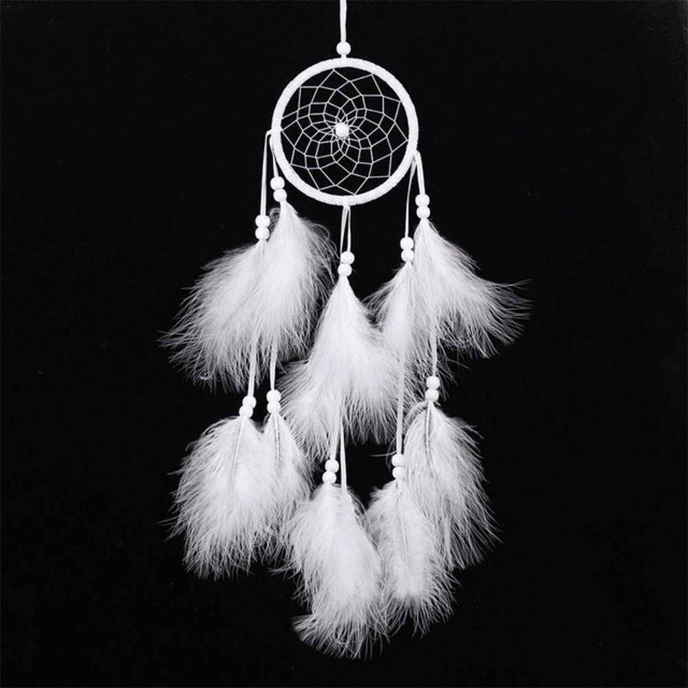 Boho Dream Catcher Car Hanging Ornament Handwoven Feather Wall Decor 10