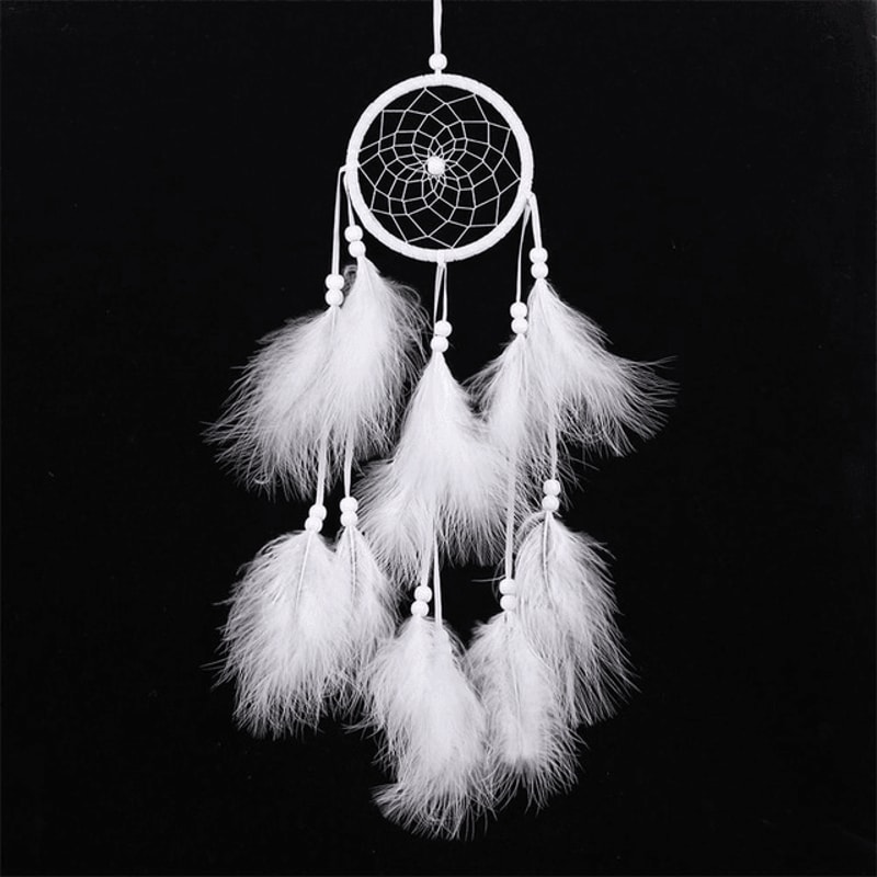 Boho Dream Catcher Car Hanging Ornament Handwoven Feather Wall Decor 10
