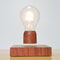 LevitoGlow Magnetic Floating Bulb Lamp with Wooden Base LED Ambient Light