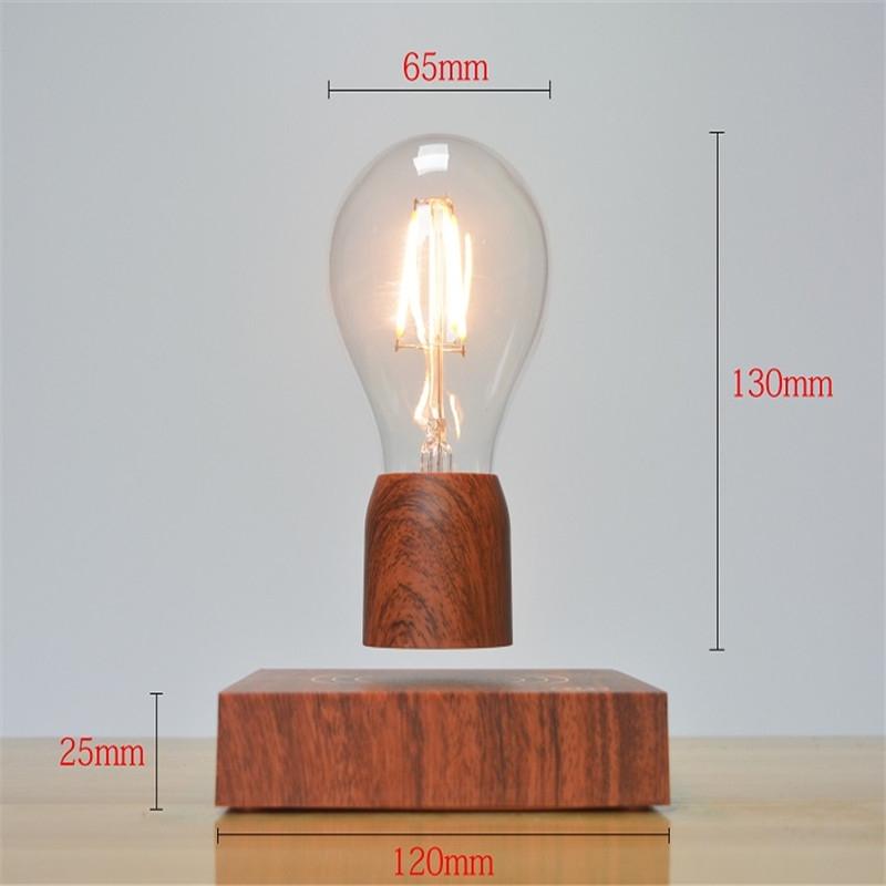 LevitoGlow Magnetic Floating Bulb Lamp with Wooden Base LED Ambient Light