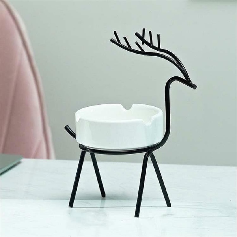 Modern Decorative Ashtray Set with Stand Creative Ashtray for Home Office Decor