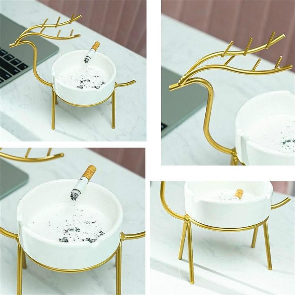 Modern Decorative Ashtray Set with Stand Creative Ashtray for Home Office Decor