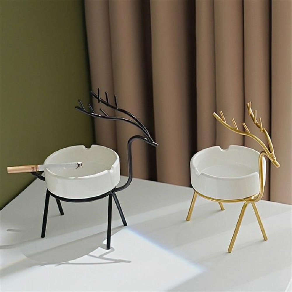 Modern Decorative Ashtray Set with Stand Creative Ashtray for Home Office Decor