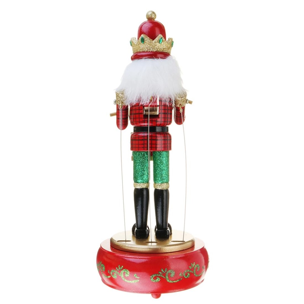 Vintage Nutcracker Drummer Music Box Handmade Wooden Holiday Decor Gift 4