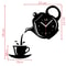Coffee Cup Teapot 3D Wall Clock, Acrylic Kitchen Wall Clock Decor, Silent DIY Wall Clock