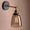 Vintage Grey Glass Wall Sconce, Modern Industrial Wall Light Fixture for Bedroom Bathroom
