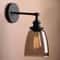 Vintage Grey Glass Wall Sconce, Modern Industrial Wall Light Fixture for Bedroom Bathroom