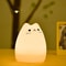 Cute Cat Night Light For Kids USB Rechargeable Touch Sensor Bedside Lamp With Remote Control 0