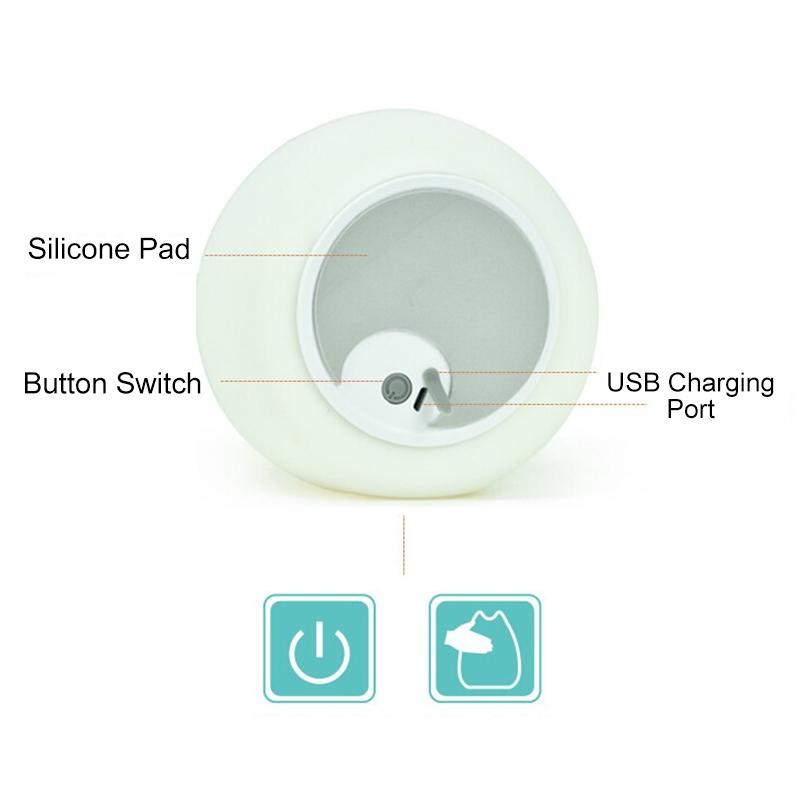 Cute Cat Night Light For Kids USB Rechargeable Touch Sensor Bedside Lamp With Remote Control 6