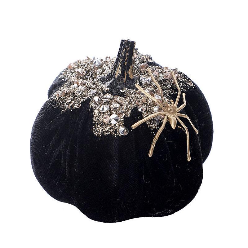 Halloween Spider Pumpkin Ornament Plush, Scary Cute Halloween Decoration Doll Gift