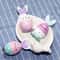 Easter Wooden Scene Decor, Engraved Bunny Ornament, Spring Home Table Decoration