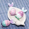 Easter Wooden Scene Decor, Engraved Bunny Ornament, Spring Home Table Decoration