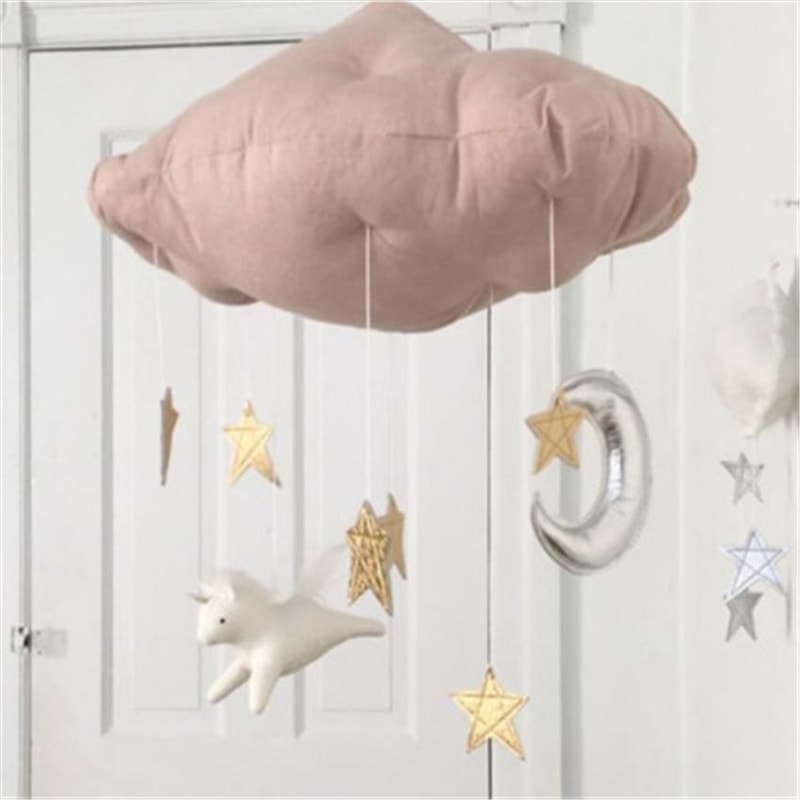 Cloud Moon Stars Baby Nursery Mobile Hanging Ceiling Decor for Crib Room