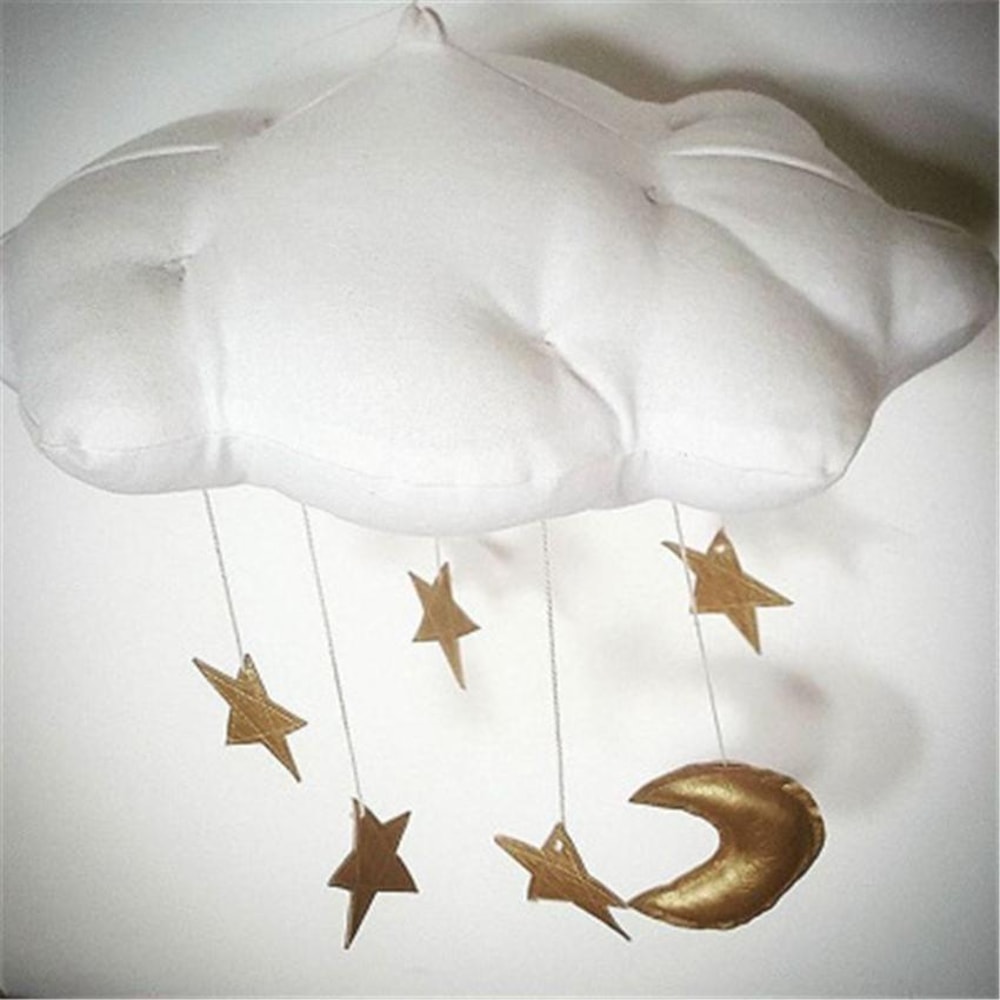 Cloud Moon Stars Baby Nursery Mobile Hanging Ceiling Decor for Crib Room