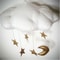 Cloud Moon Stars Baby Nursery Mobile Hanging Ceiling Decor for Crib Room