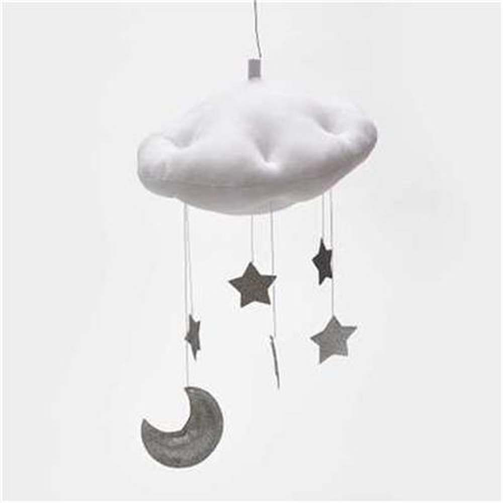 Cloud Moon Stars Baby Nursery Mobile Hanging Ceiling Decor for Crib Room