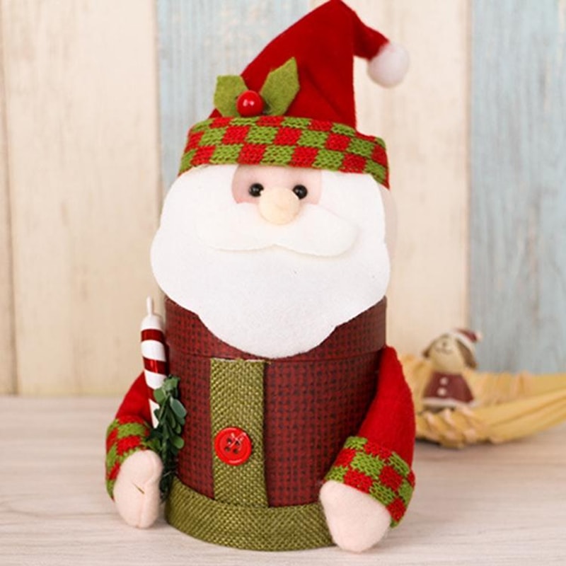 Snowman Christmas Candy Box Linen Gift Box Festive Candy