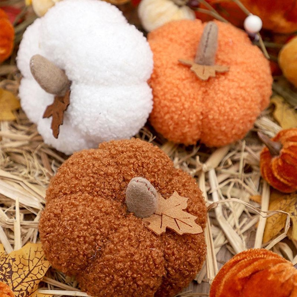 Halloween Pumpkin Ornament Doll, Artificial Pumpkin Decoration for Festive Home Decor & Gift