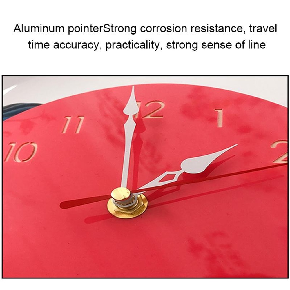 Ice Cream Style Decorative Wall Clock Acrylic Wooden Kitchen Novelty Timepiece