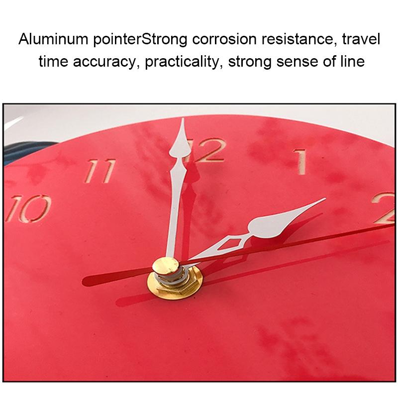 Ice Cream Style Decorative Wall Clock Acrylic Wooden Kitchen Novelty Timepiece