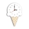Ice Cream Style Decorative Wall Clock Acrylic Wooden Kitchen Novelty Timepiece