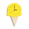 Ice Cream Style Decorative Wall Clock Acrylic Wooden Kitchen Novelty Timepiece