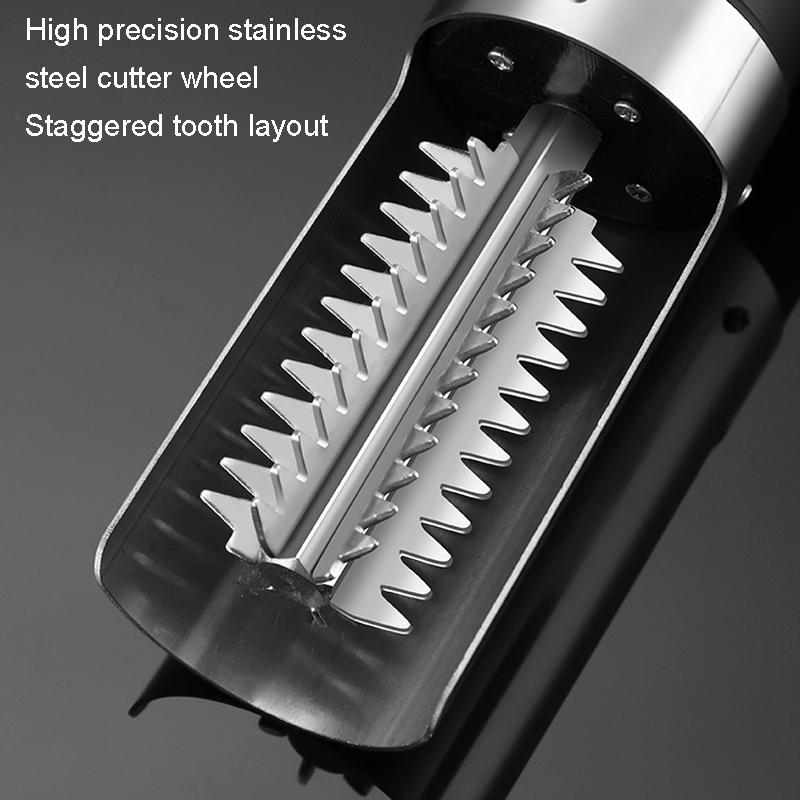 Rechargeable Electric Fish Scaler Pro - Cordless Fish Scale Remover with Stainless Steel Blade