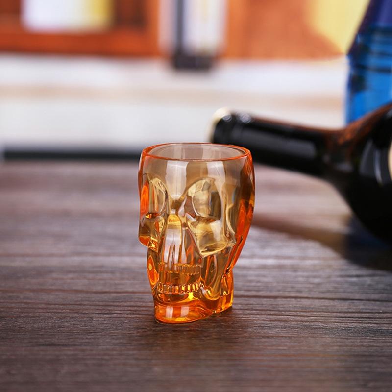 Crystal Skull Shot Glass for Vodka & Whiskey Gothic Novelty Bar Glass