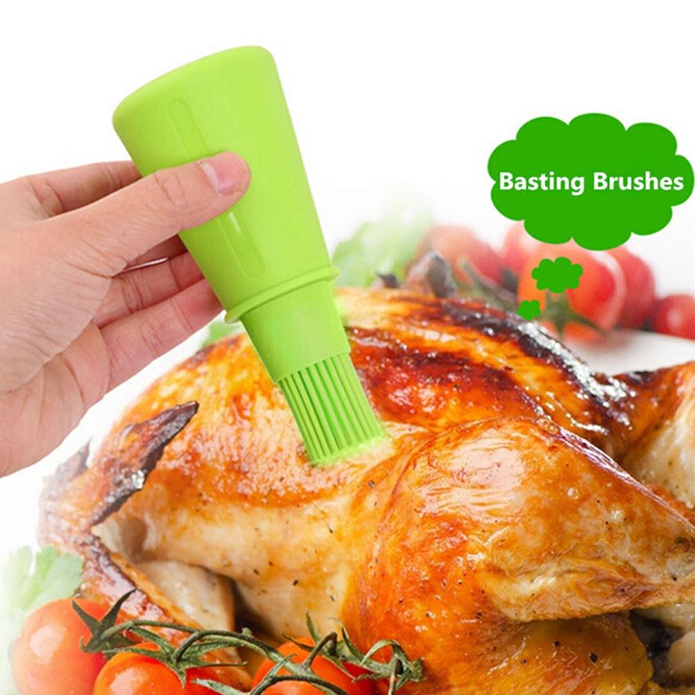 Premium Silicone Oil Brush Oil Dispenser Bottle For BBQ Baking Everyday Cooking 4