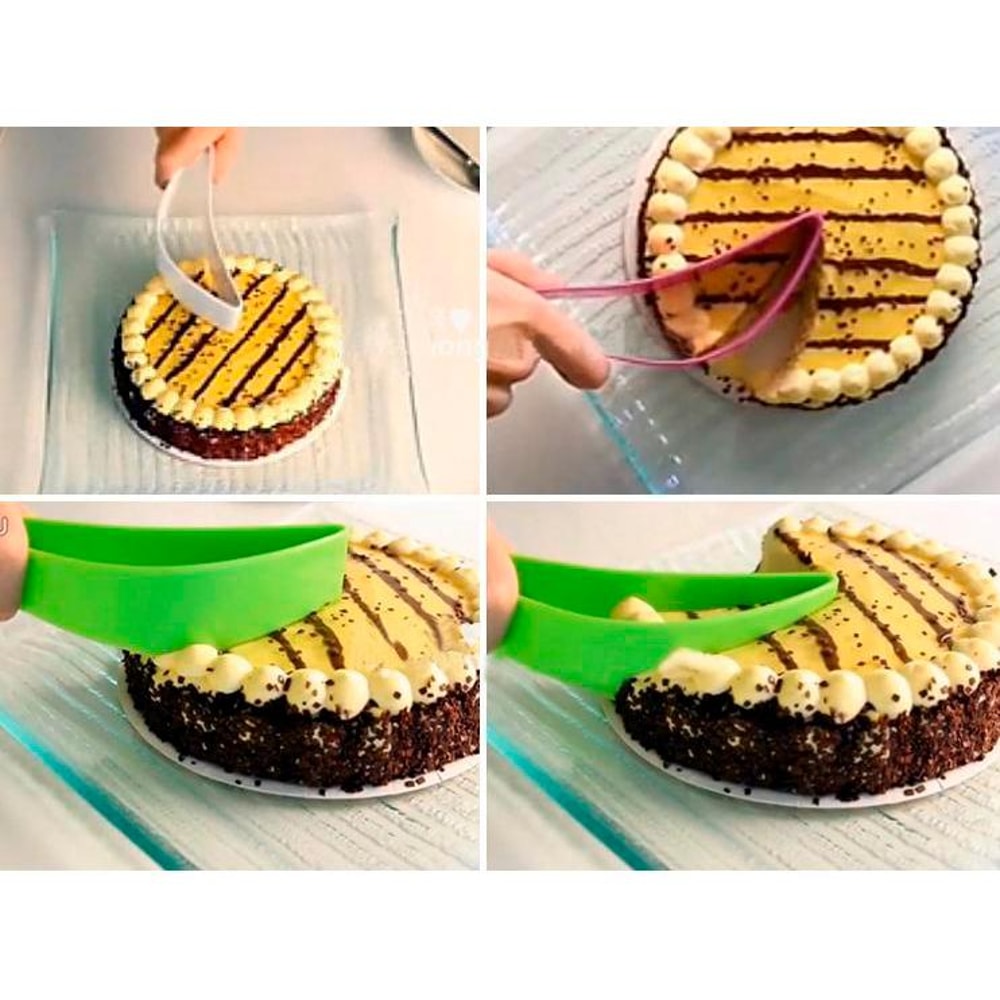 Lightweight Plastic Cake Knife and Server Set for Birthday Cakes and Dessert Serving