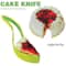 Lightweight Plastic Cake Knife and Server Set for Birthday Cakes and Dessert Serving