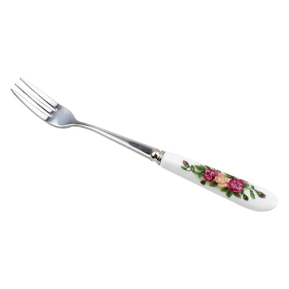 Elegant Ceramic Handle Stainless Steel Spoon and Fork Gift Set