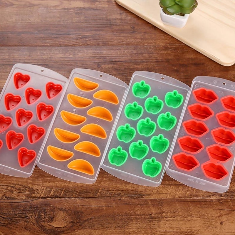 HeartShaped Silicone Ice Cube Tray For Drinks Chocolates Desserts 3