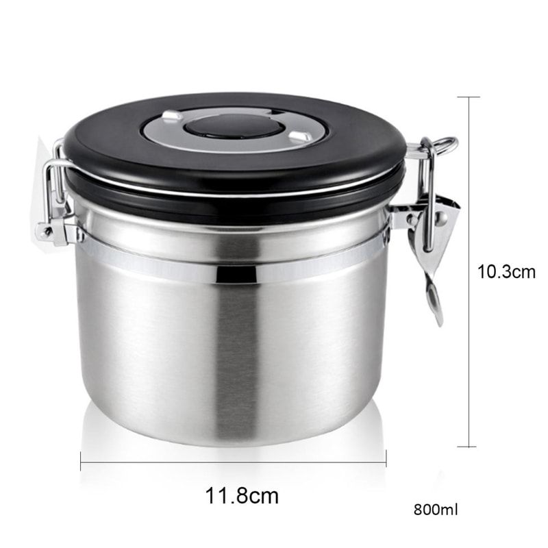 FreshLock 800ml Coffee Bean Storage Container With CO2 Valve Date Tracker Airtight Seal 10