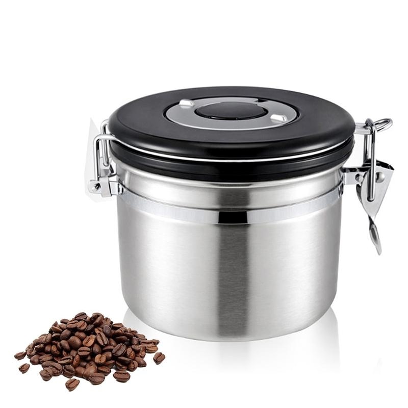 FreshLock 800ml Coffee Bean Storage Container With CO2 Valve Date Tracker Airtight Seal 1