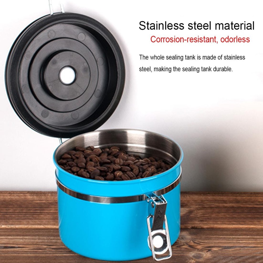 FreshLock 800ml Coffee Bean Storage Container With CO2 Valve Date Tracker Airtight Seal 4
