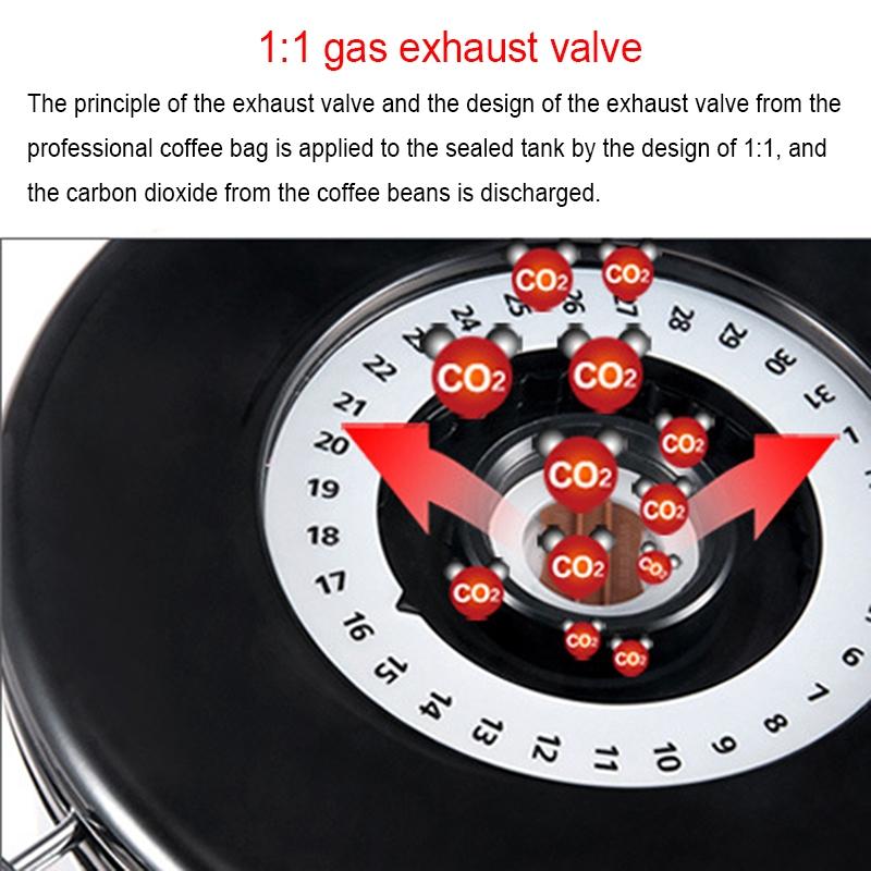 FreshLock 800ml Coffee Bean Storage Container With CO2 Valve Date Tracker Airtight Seal 7