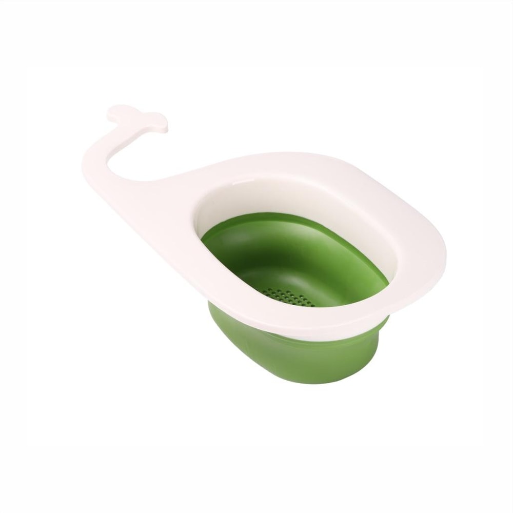 WhaleFold Kitchen Sink Strainer Basket – Foldable Fruit & Vegetable Drain Colander Organizer