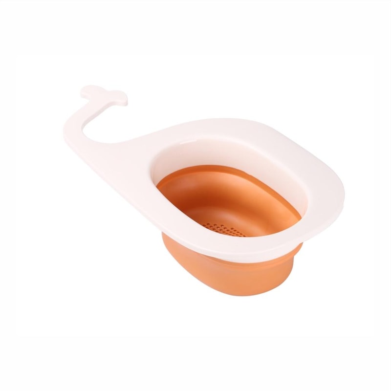 WhaleFold Kitchen Sink Strainer Basket – Foldable Fruit & Vegetable Drain Colander Organizer
