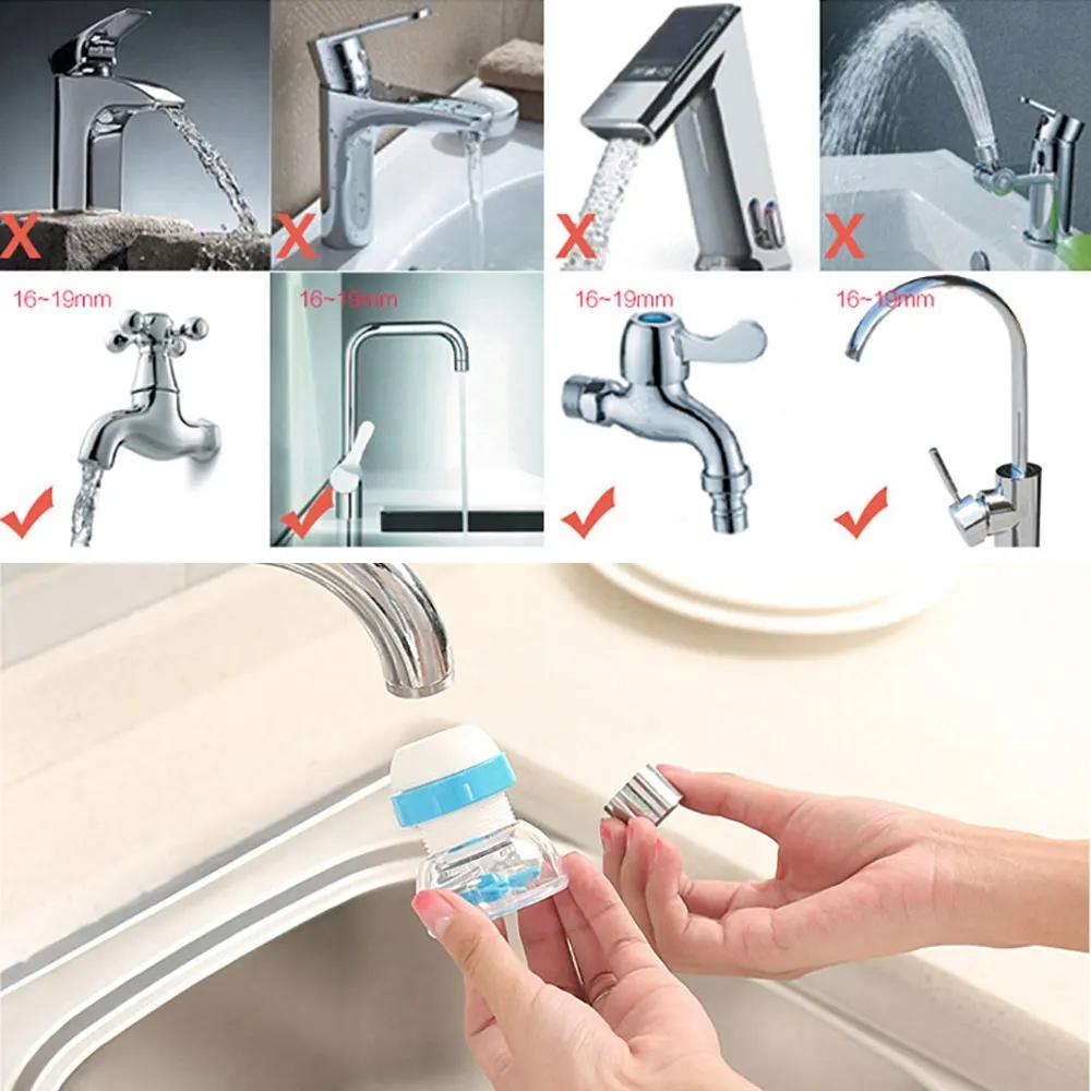 360 Rotating AntiSplash Faucet Water Saver Filter For Kitchen Bathroom Sinks 6